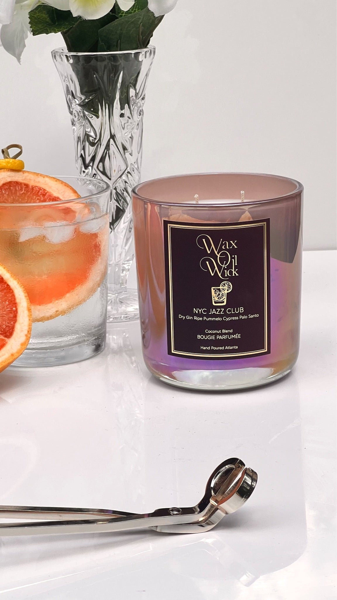 NYC Jazz Club Inspired Citrus/Woodsy Scented Candle